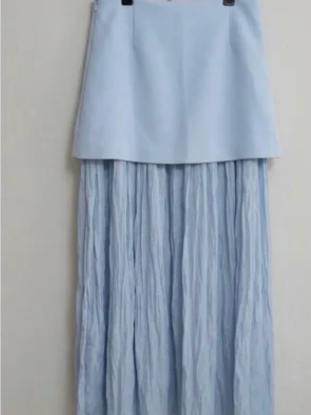 Zara Light Blue Layered Maxi Skirt - Picture 2 of 4